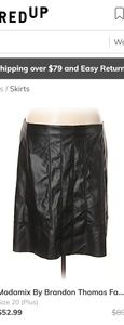 Modamix faux leather skirt